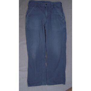 Carhartt Canvas Carpenter Pants 30x30 Workwear Rugged Outdoor B151-FAT Gray